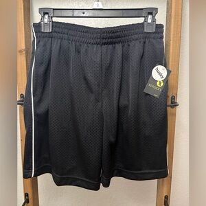 Xersion Black Mesh Shorts with White Side Stripe